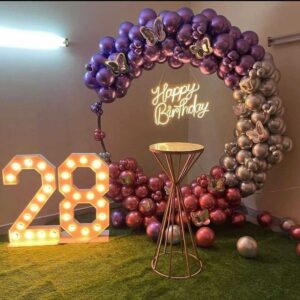 Purple Peach Red Ring Decoration