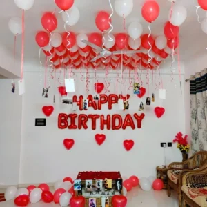 Red White Balloon Decoration