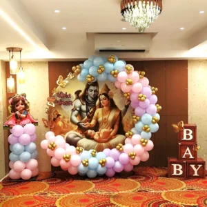Shiv Parvati Theme Backdrop For Baby Shower