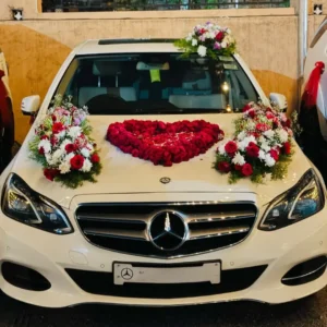 Simple Romantic Wedding Car Decoration